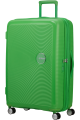 SOUNDBOX walizka duża renomowanej marki AMERICAN TOURISTER 4 koła zamek szyfrowy TSA materiał 100% polipropylen możliwość poszerzenia