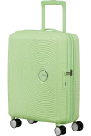 SOUNDBOX walizka mała/ kabinowa renomowanej marki AMERICAN TOURISTER 4 koła zamek szyfrowy TSA materiał 100% polipropylen możliwość poszerzenia