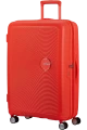 SOUNDBOX walizka duża renomowanej marki AMERICAN TOURISTER 4 koła zamek szyfrowy TSA materiał 100% polipropylen możliwość poszerzenia