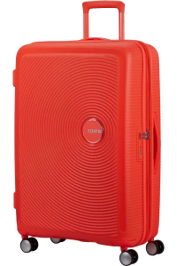 SOUNDBOX walizka duża renomowanej marki AMERICAN TOURISTER 4 koła zamek szyfrowy TSA materiał 100% polipropylen możliwość poszerzenia